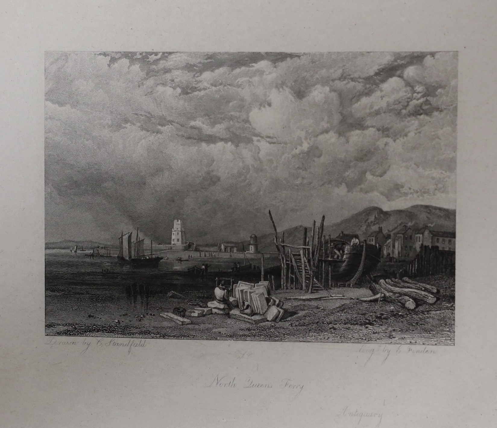 [Scott, Sir Walter. Landscape Illustrations of the Waverley Novels]. lacks all letterpress, incl. title; 79 engraved plates (with guards); maroon gilt-decorated morocco with panelled spine, ge. and marbled e/ps.. folio.